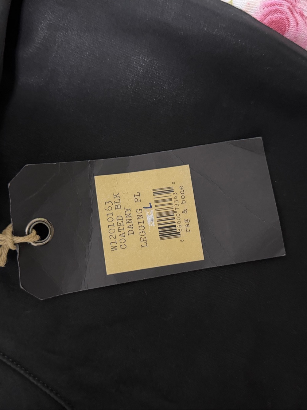 rag & bone Black Faux Leather Leggings with Tag